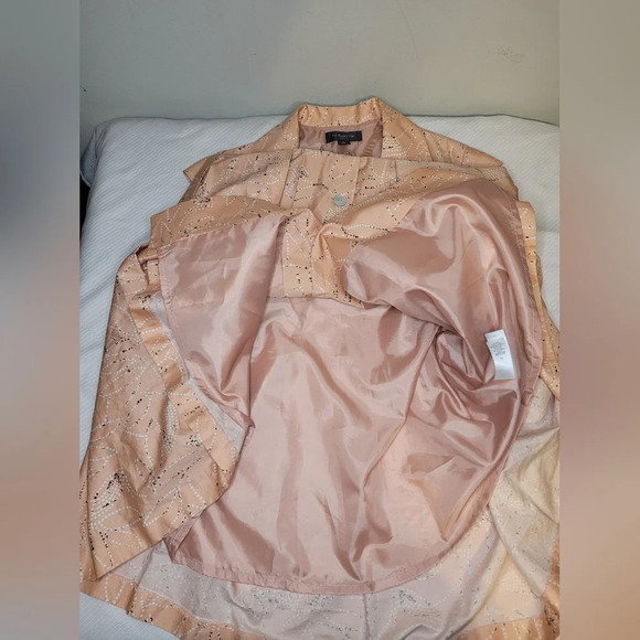 Vintage Liz Claiborne Pink Retro Mother of Pearl Fit N Flare Dress sz 10 - Picture 6 of 9